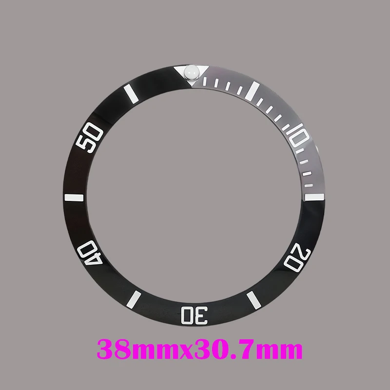 Mod 38mm Curved Ceramics Bezel Ring Insert Fits SKX007 SRPD SUB Case Men Bezel Ring Parts NH35 NH36 Movement Refitting