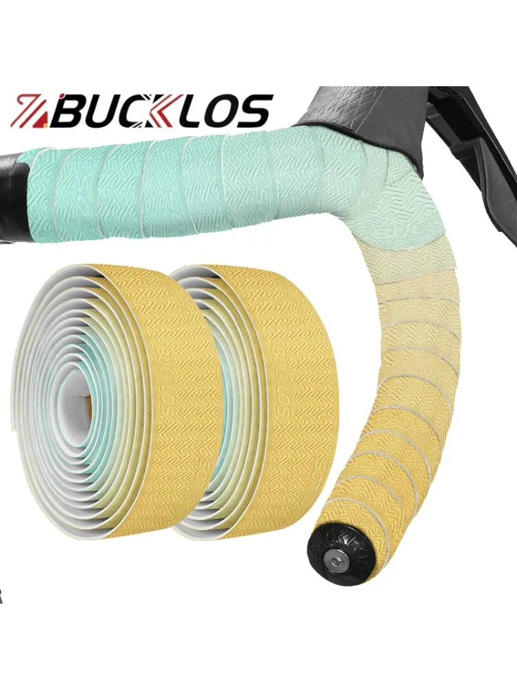 AliExpress BUCKLOS Road Bicycle Gradient Handlebar Tape Breathable Anti-slip Bike Tapes Shock-absorbing Winding Handle Bar Tape EVA/PU