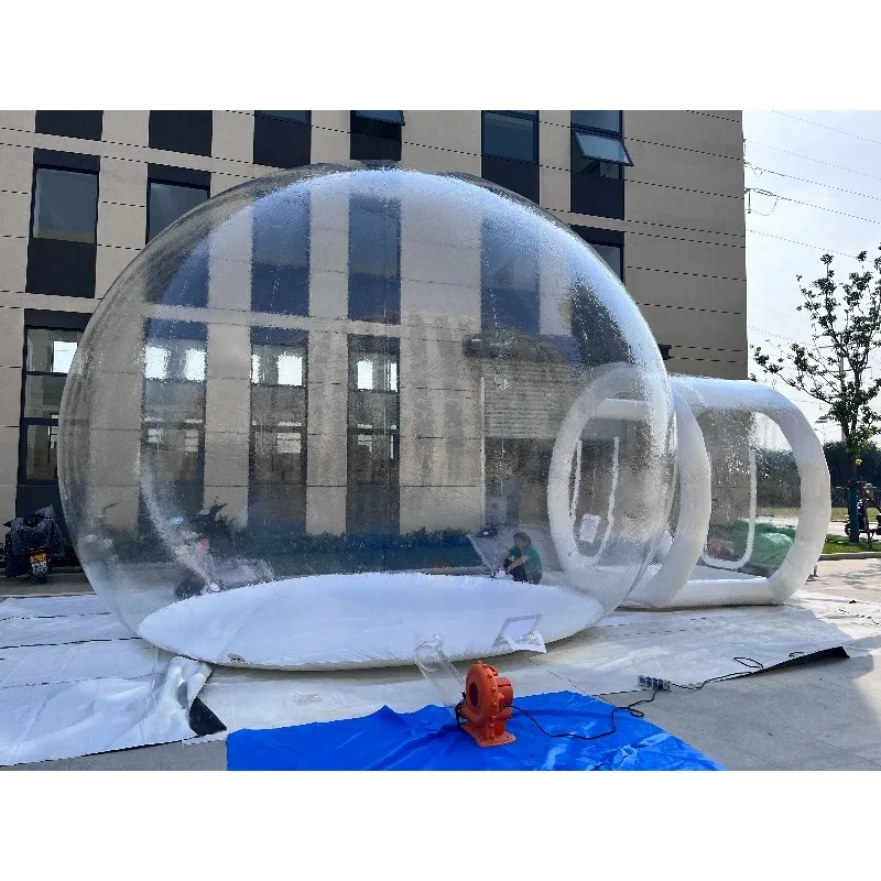 Portable 0.55mm PVC Bubble House Inflatable Tent with Blower 1-Year Warranty for Wedding Parties and Outdoor Fun