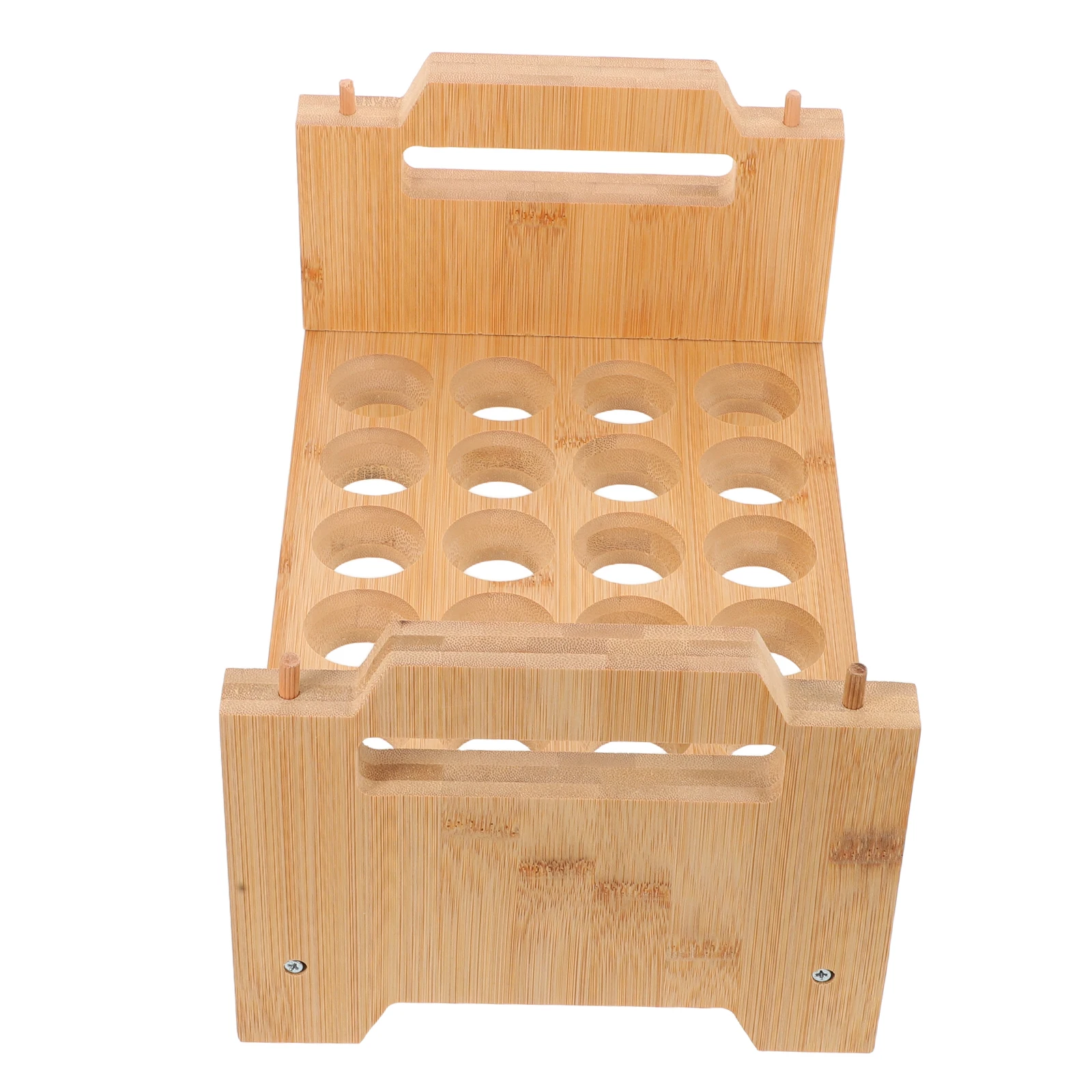 

1 Set Stackable Bamboo Holder Countertop 24 Egg Storage Tray Organizer Kitchen Egg Rack Box Fresh Storage Tray For Refrigerator
