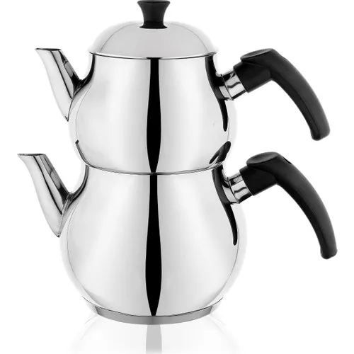 Schafer 4 Prç. Base Steel Teapot Set