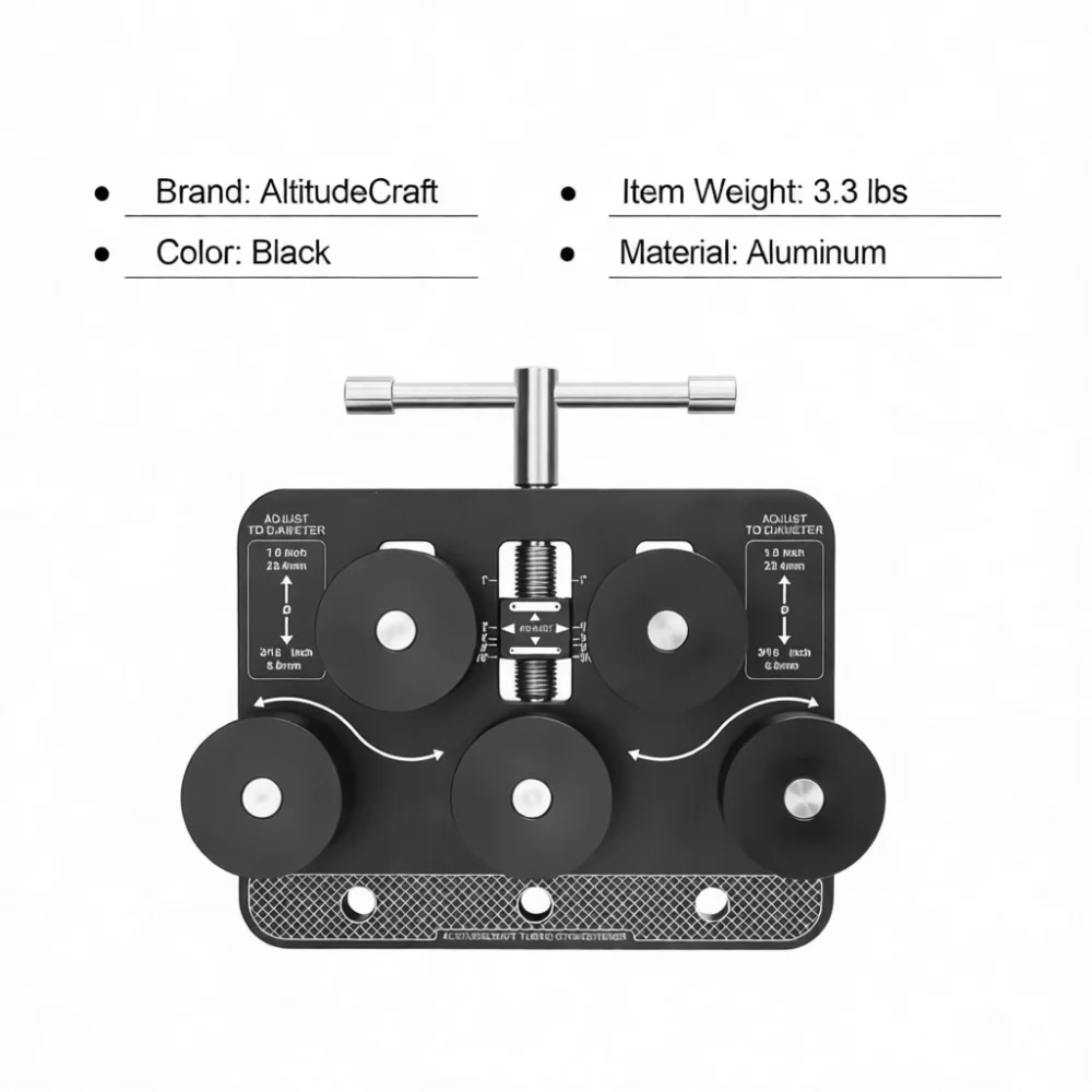 Adjustable Roller Tubing Straightener For Metal Brake Lines Plumbing Pipe Maintenance Automotive Repair Industrial Construction