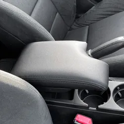 LHD Car Accessories Microfiber Leather Center Control Armrest Box Cover Sticker Trim For BMW 3 Series E46 1998 - 2005 Black