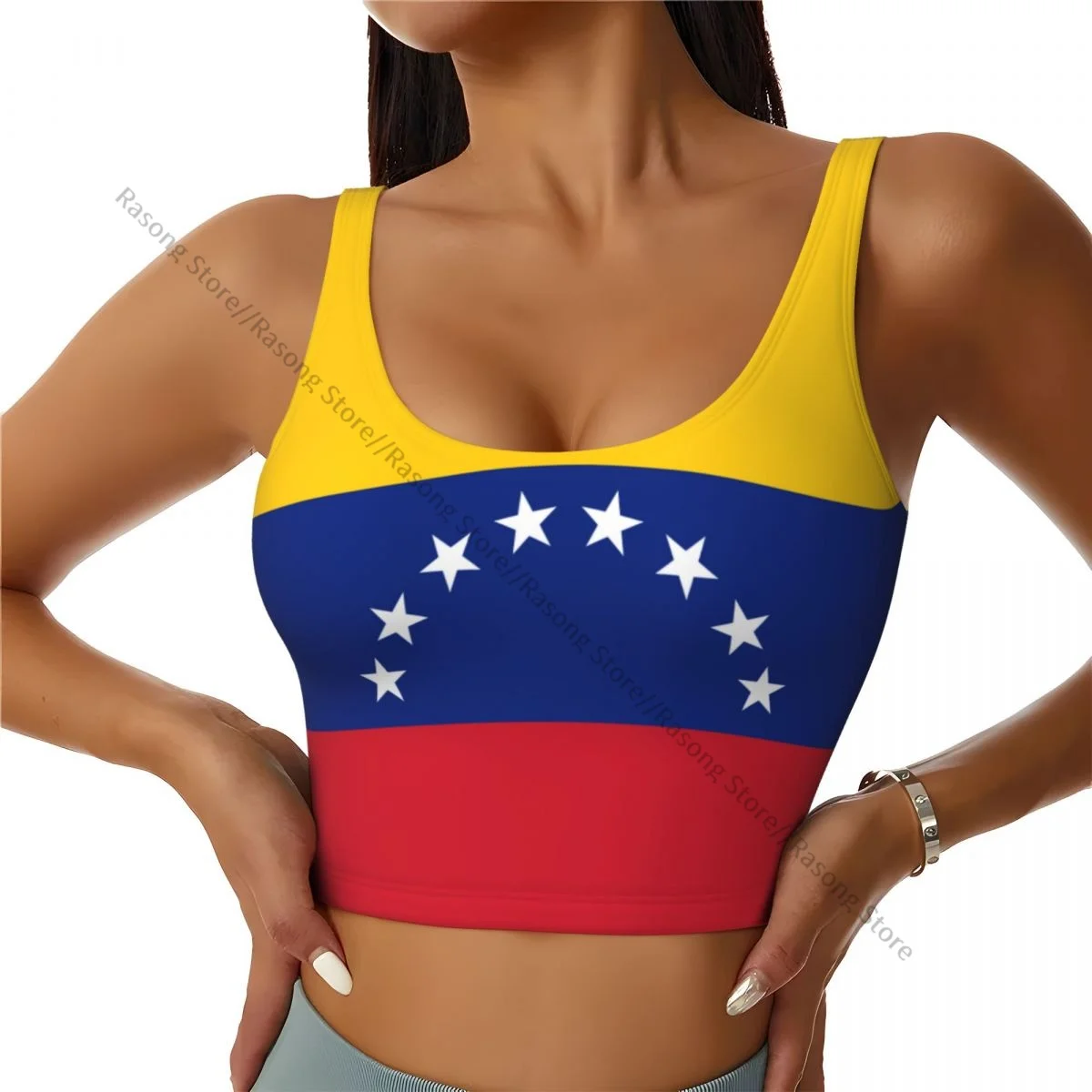 Women Sexy Sports Vest Venezuela Flag Female Streetwear Sport Lingerie Tee Crop Top