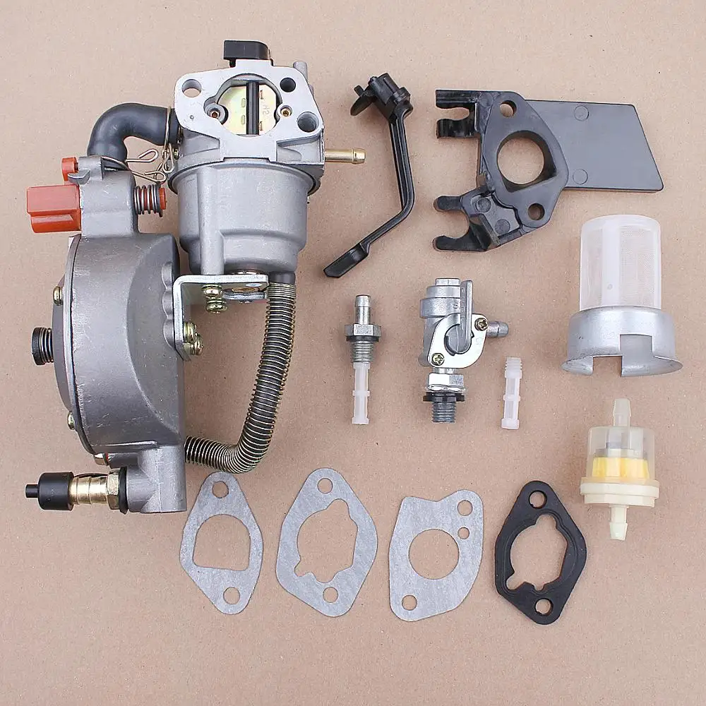 Dual Fuel Carburetor For 170F 168F Honda GX200 GX160 Water Pump Generator LPG NG Gasoline Home Garden Tool Accessories