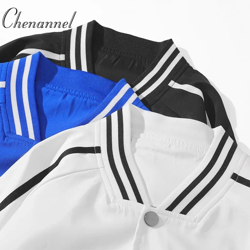 

Klein blue American stand up collar baseball jacket for men autumn American trendy brand sport windproof jacket