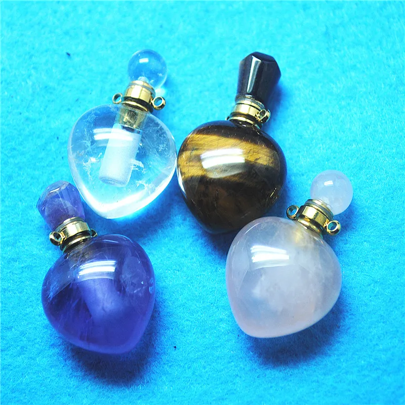 1PC CHARMS WOMEN PENDANTS NATURAL GEMSTONE PERFUME BOTTLE NICE FOR YOUR SOUVEBUR GUFTS