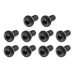 Uxcell 100pcs M2 M2.5 M3 M4 M5 M6 10.9 Alloy Steel Button Head Hex Socket Cap Screw Hexagon Socket Bolt Black