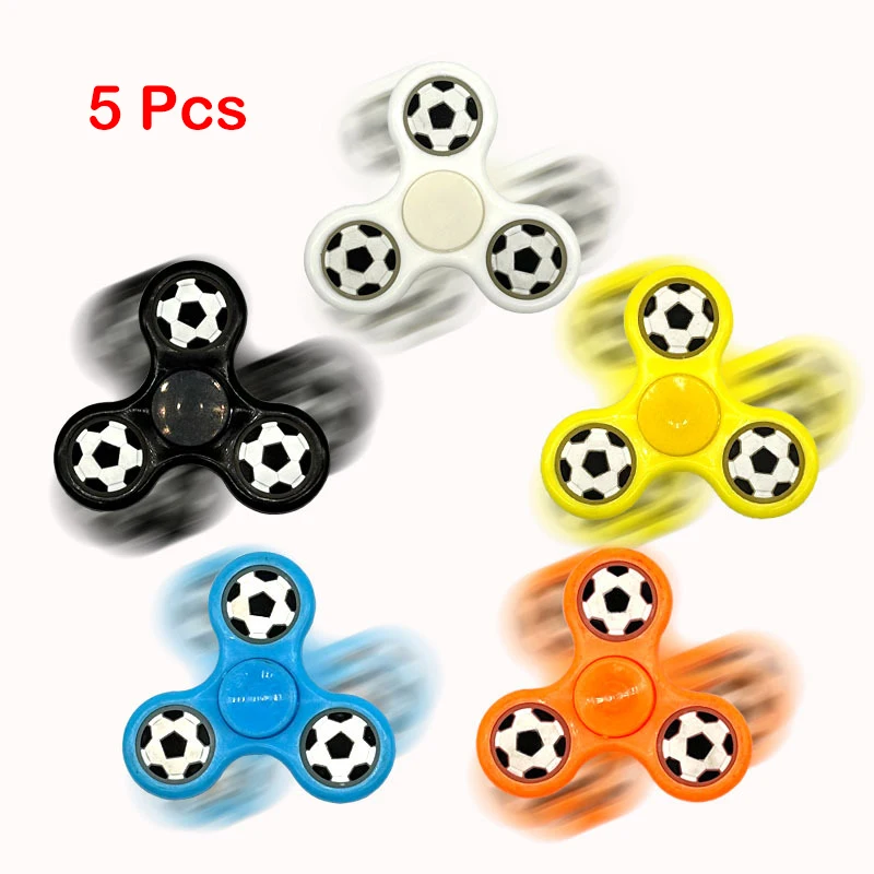 5Pcs Fingertip Gyro Creations Triple Leaf Gyro Football Basketball Gyro Mini Gadgets Anti-Stress Toy Kids Adults Decompress Toys