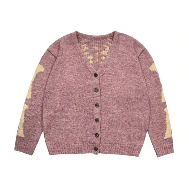 Kapital Vintage Hirata Hiroshi Skeleton Pullover Bone Round Neck Ethnic Knitwear Japanese Printed Loose Sweater for Men