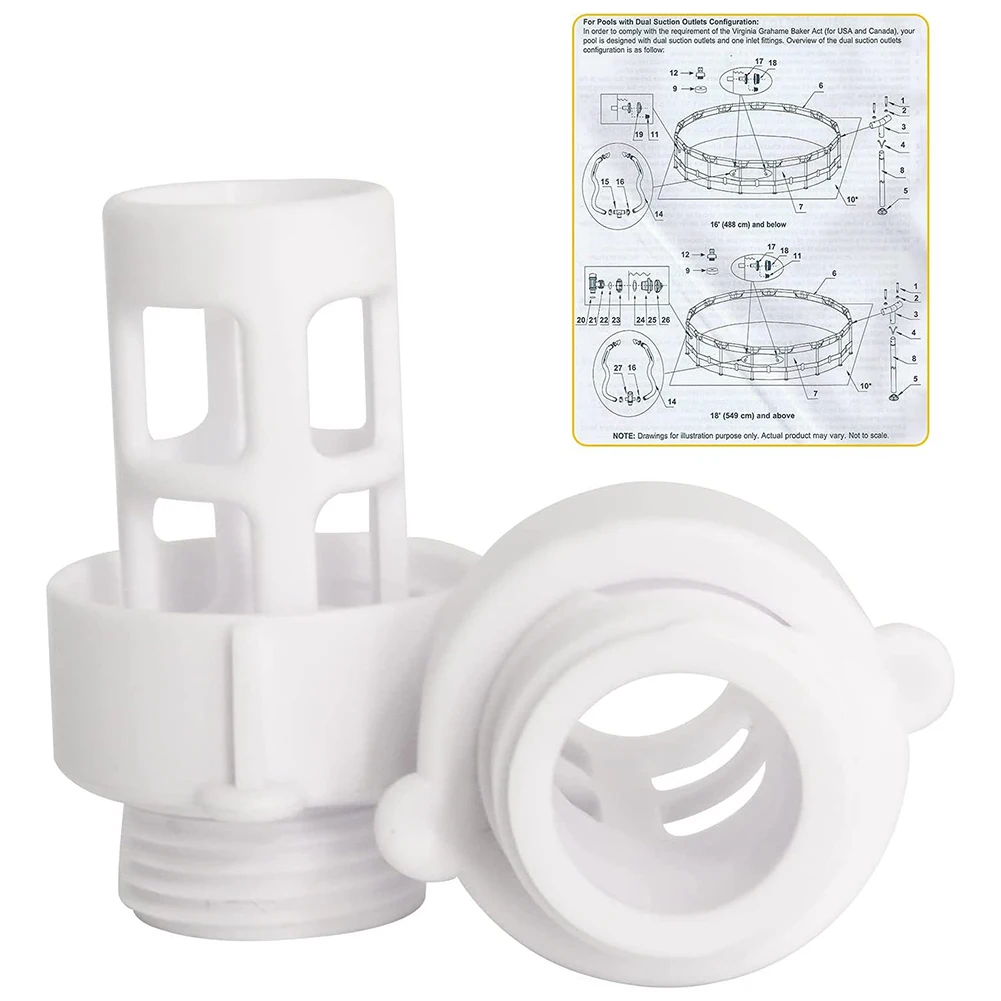 

Pool Drain Adapter For Intex Pools, Durable And Anti Corrosion, Ensures Proper Water Drainage And Simplifies Pool Maintenance