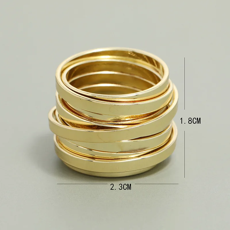 Multi Layer Wide Ring for Women Girls Fashion Minimalist Medium-Sized Lady Rings Jewelry Accessories Wholesale