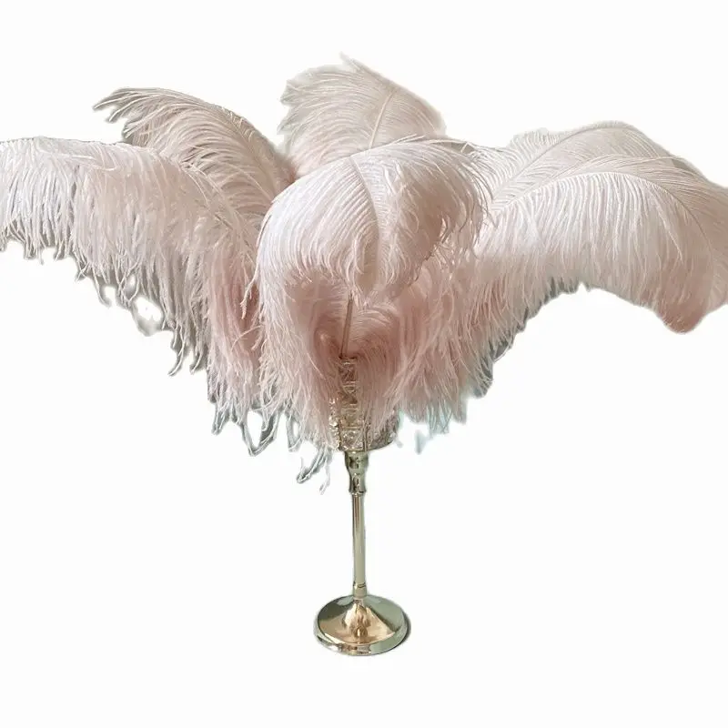 Leather Pink Ostrich Feathers 15-60cm Natural Decor Plumes Wedding Party Home Centerpiece Decoration Big Feathers for Crafts