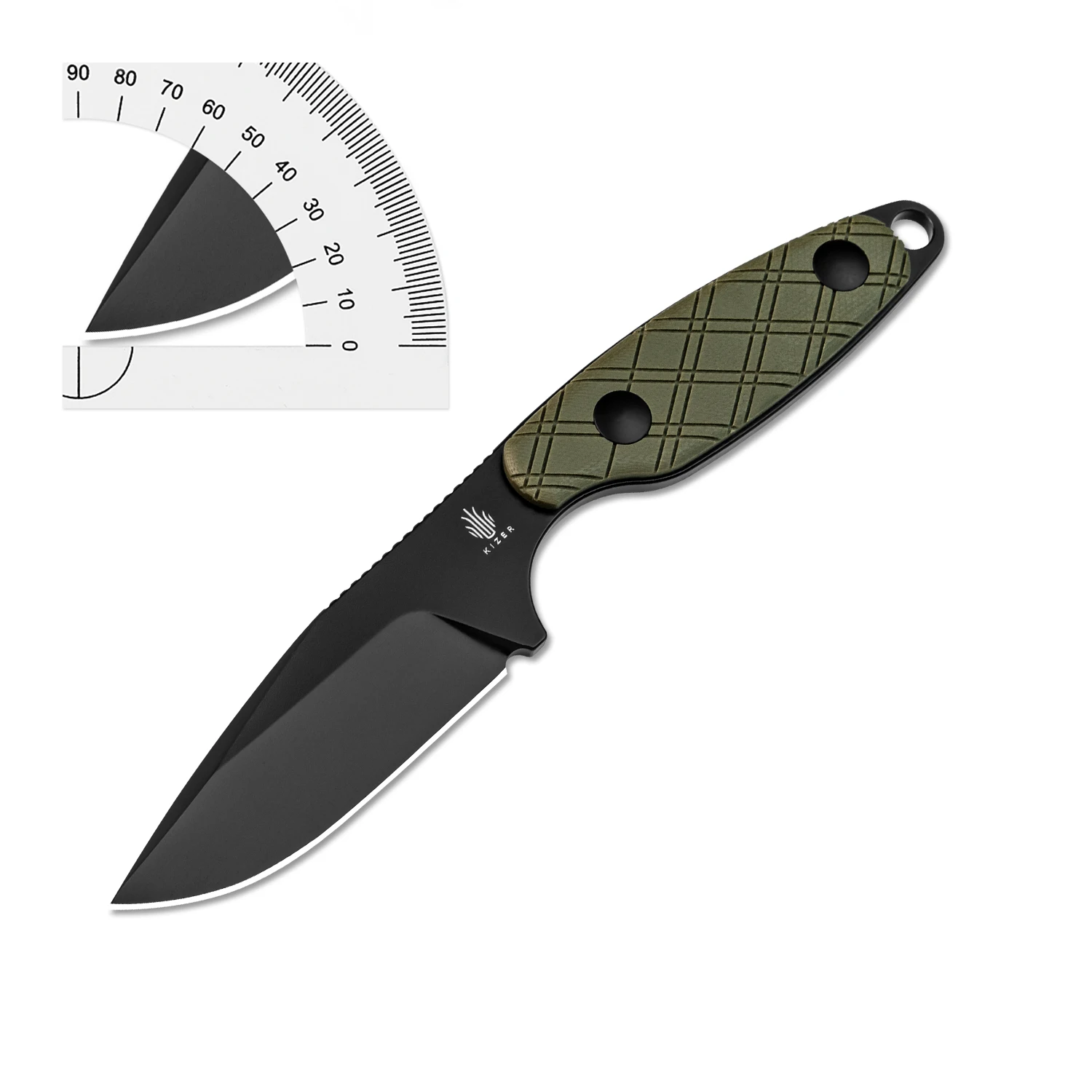 Kizer EDC Fixed Blade Knife Muskrat 1064A1 D2 Steel With G10 Handle Outdoor Hunting Knives