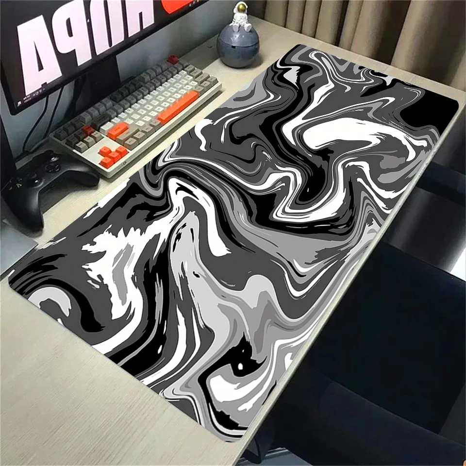 XXL Gaming Mouse Pad 800x300mm Blue Liquid Strata Art