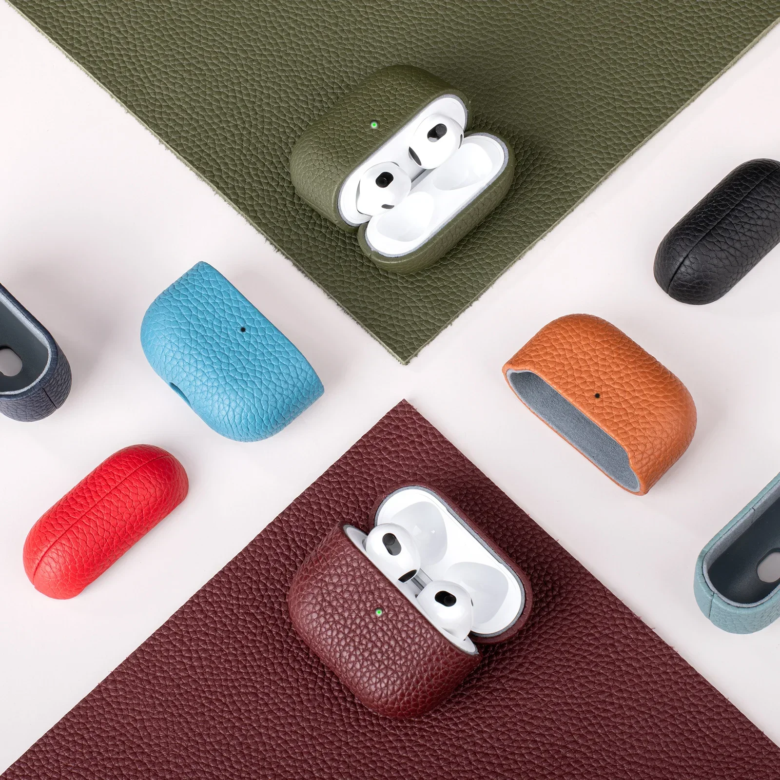 PU Leather Case For Apple AirPods 4 2024 Shockproof Earphone Case Protective Cover For AirPods Pro 3 2 1 Shell Anti-fall Funda