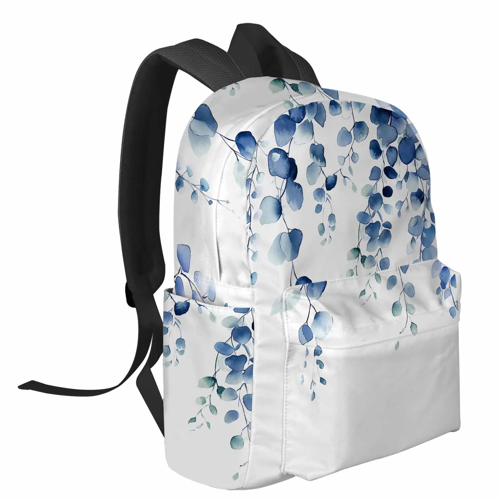 Eucalyptus Leaves Hand-Painted Vine Backpack School Bags for Teenagers Students Laptop Bag Women's Casual Travel Backpack