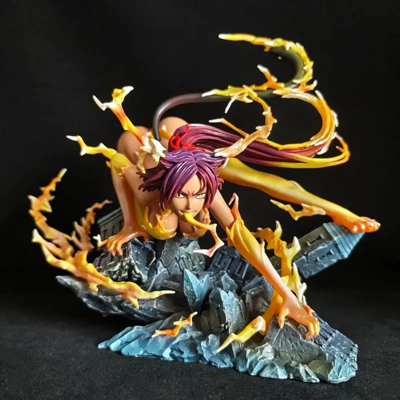 23cm Gk Bleach Shihouin Yoruichi Model Manga Anime Figurine Shihouin Yoruichi Action Figure Toys Statue Doll Ornament Peripheral view 3