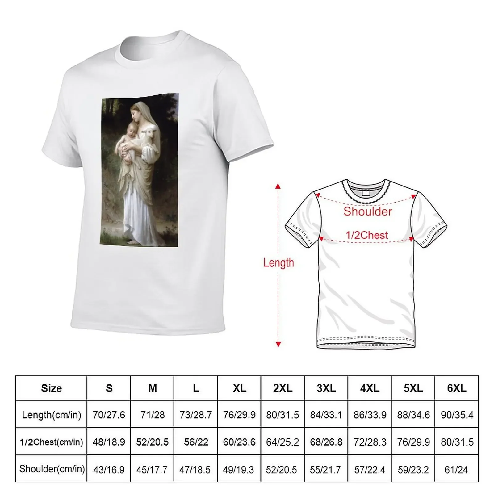 Innocence by William Bouguereau T-Shirt summer top graphic t shirt vintage custom shirt mens t shirt graphic