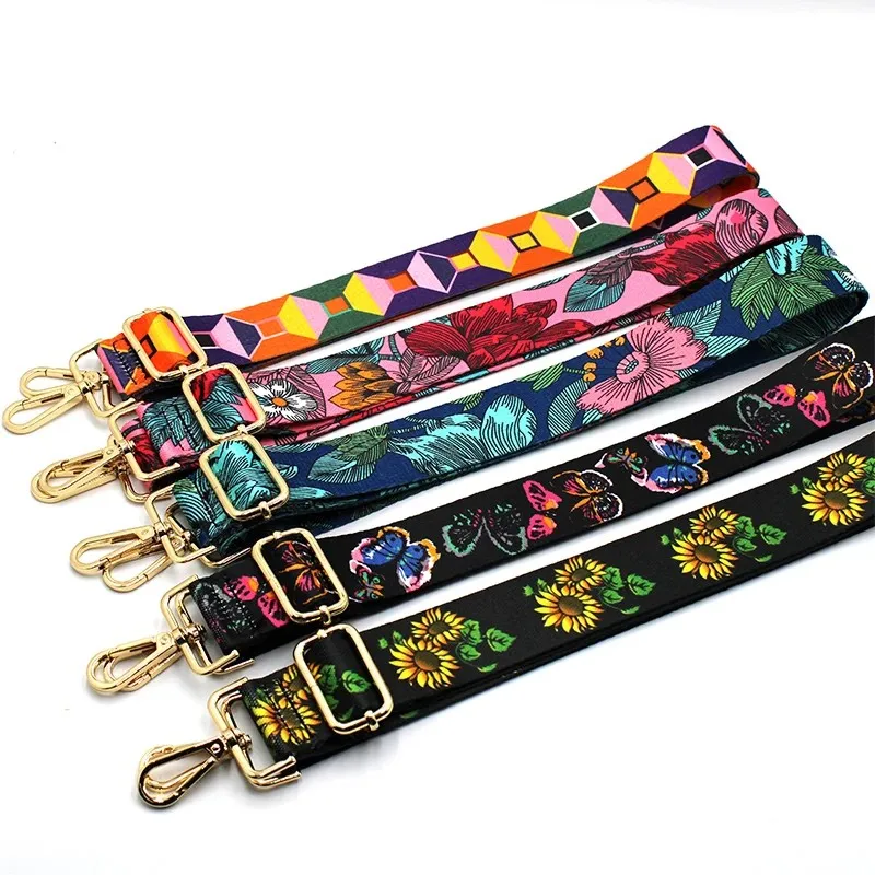 Nylon/Cotton Bag Strap Women Colored Straps for Crossbody Messenger Shoulder Bag Accessories Adjustable Belts Handbag Straps