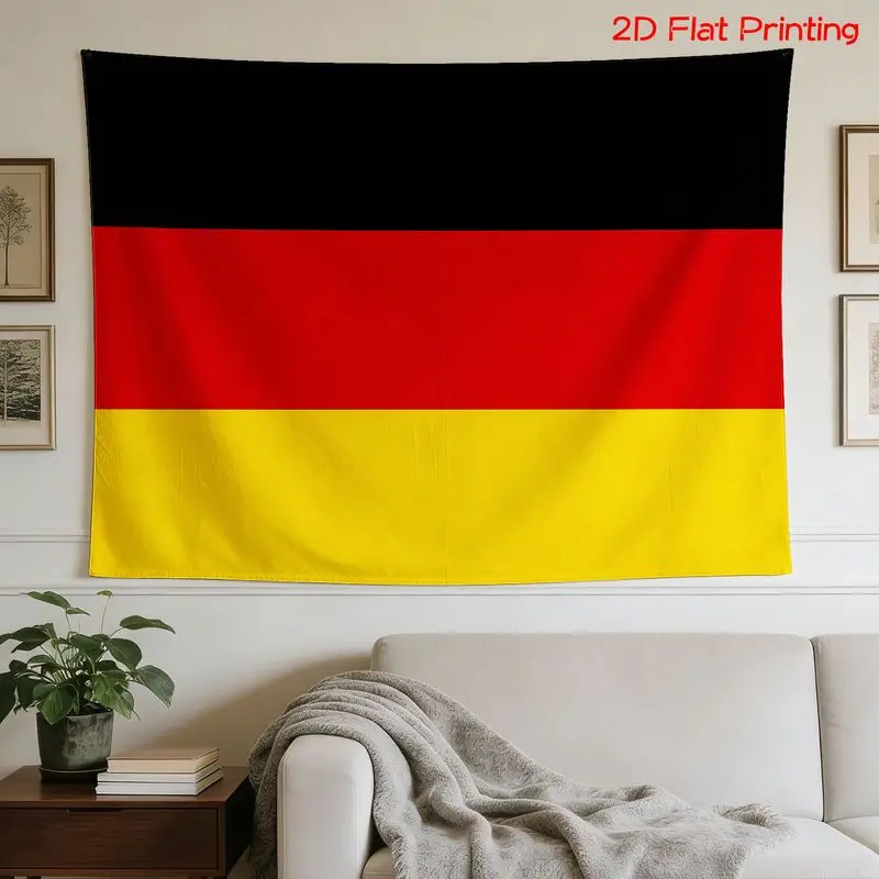 VIKAMA German Flag Tapestry, German National Flag Wall Hanging, Patriotic Theme Rug, Bedroom and Living Room Decorative Item