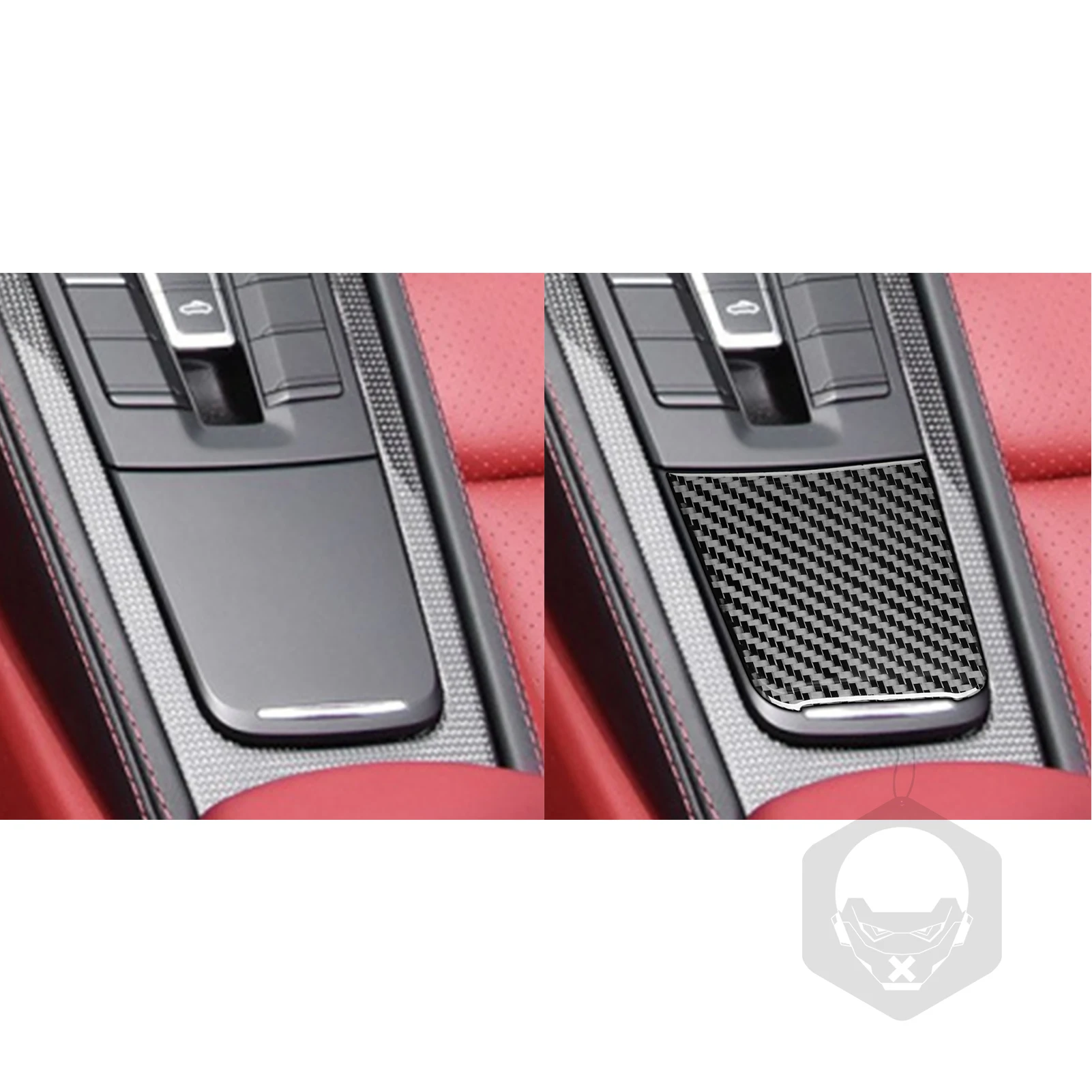 For Porsche Boxster Cayman 718 982 2016-2022 Car Cigarette Lighter Cover Trim Sticker Carbon Fiber Interior Car Accessories