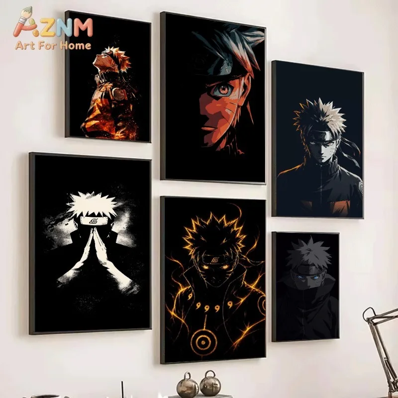 Cool Shinobi Manga Wall Canvas Print Anime Character Artwork For Gaming Room Living Space Wall Hanging Unframed