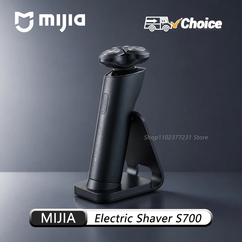 Original NEUER MIJIA Elektrorasierer S700 Tragbarer Flex-Rasierer mit 3 Köpfen IPX7 Wasserdicht Waschbarer Bartschneider 30 Tage