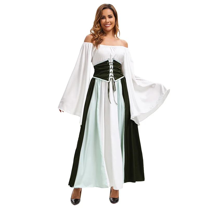 

Средневековый костюм в стиле Ренессанс для сценических выступлений: мужской костюм крестьянина, женский наряд горничной, этническая традиционная женская одежда