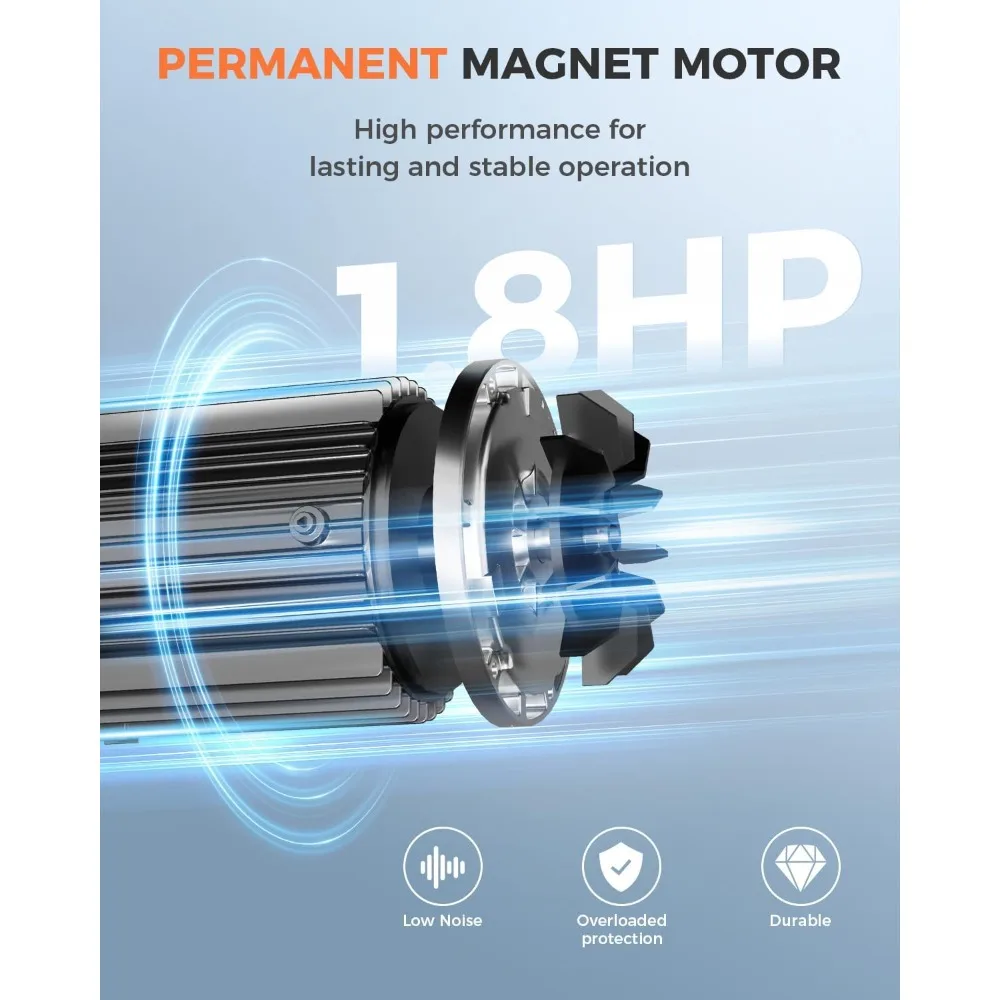 1 وحدة مضخة حمام سباحة متغيرة السرعة 1.8 حصان - 220 فولت - 240 فولت، 9114 GPH، فتيلة ذاتية، سلة فلتر - لحمامات السباحة الداخلية/فوق الأرض، والمنتجعات الصحية