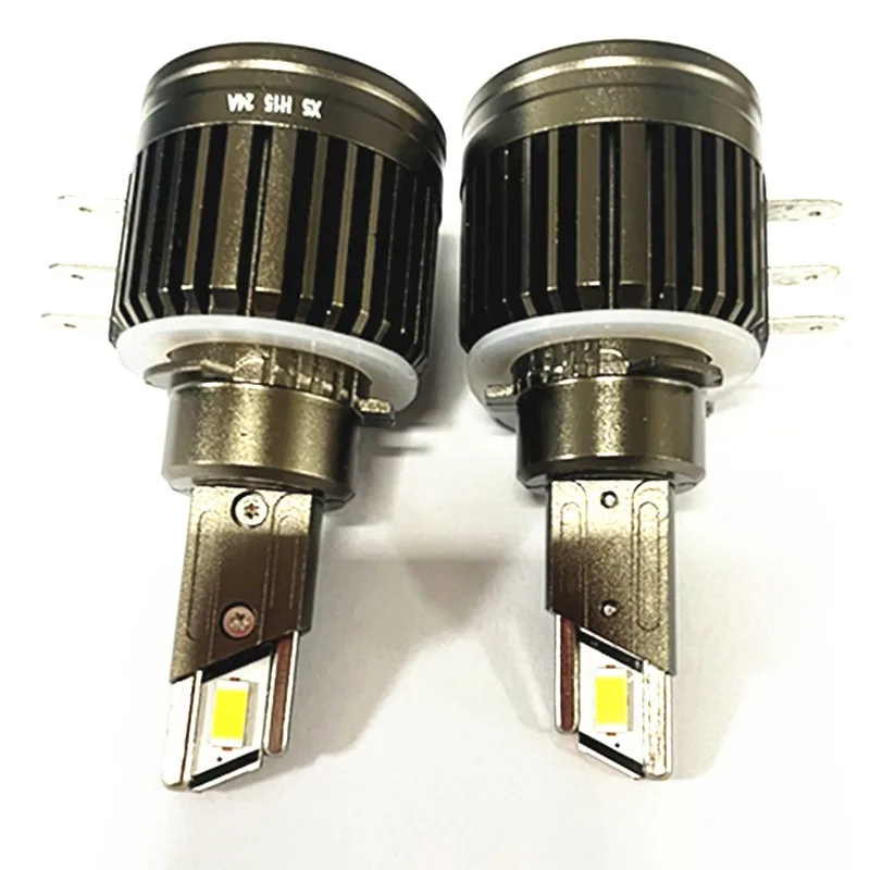 

Bright H15 LED Car Bulbs | 50W 6000K | Car Light Retrofit with 3570 Chips | Advanced Heat Sink System