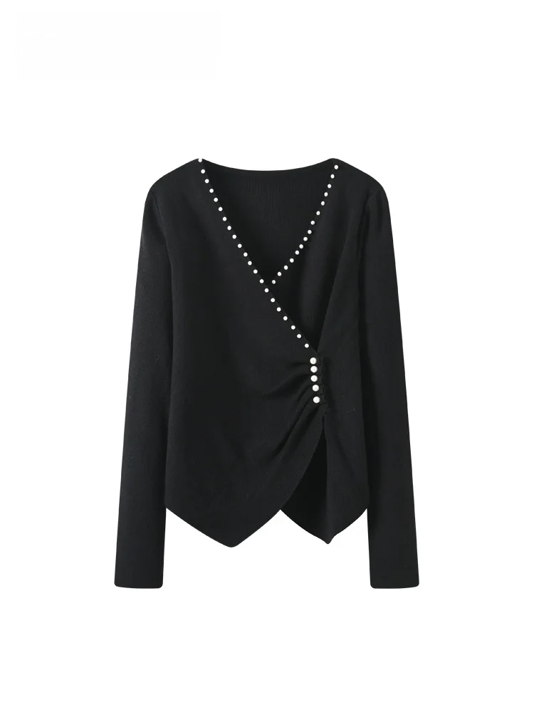 

CaraCLUB Trendy Long Sve Sweater Women's Autumn Winter plus Size Casual Sle Irregular Top for Plump Sister