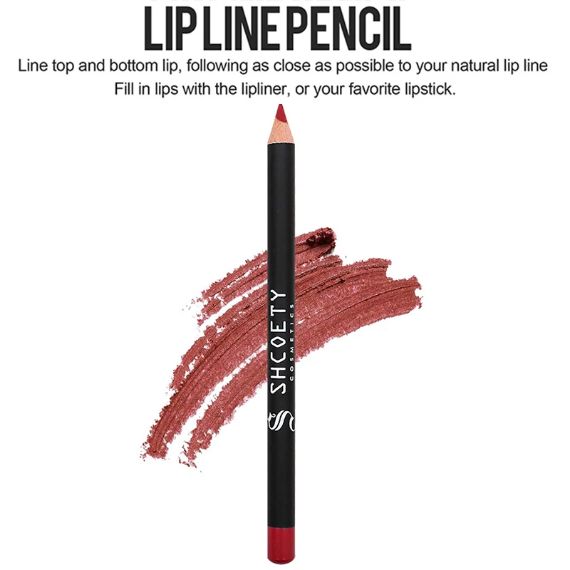 12pcs Matte Lipstick Lip Liner Set, 12 Colors, Nude, Velvet, Matte, Soft Mist, Long-Lasting, 0.8g*12
