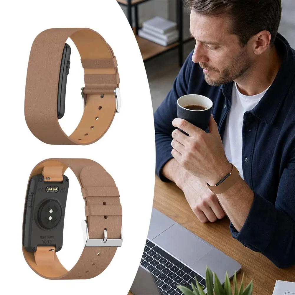 For Garmin CIRQA Leather Wristband Durable Soft Loop Replacement Strap Quick Release Smart Band Bracelet Accessory