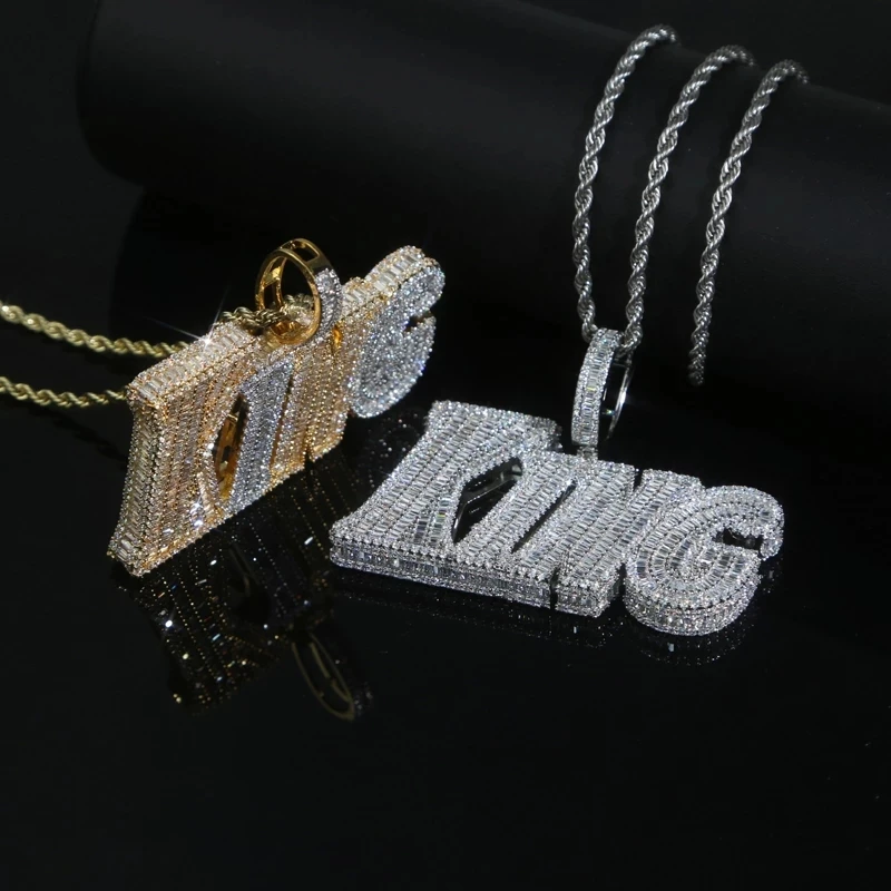 قلادات متدلية بحروف مبهرجة ، لونين ، لون ذهبي ، أحجار زركونيا هندسية ، سحر الزركون ، موسيقى الهيب هوب الرجالية ، مجوهرات فاسدة ، جديدة #6