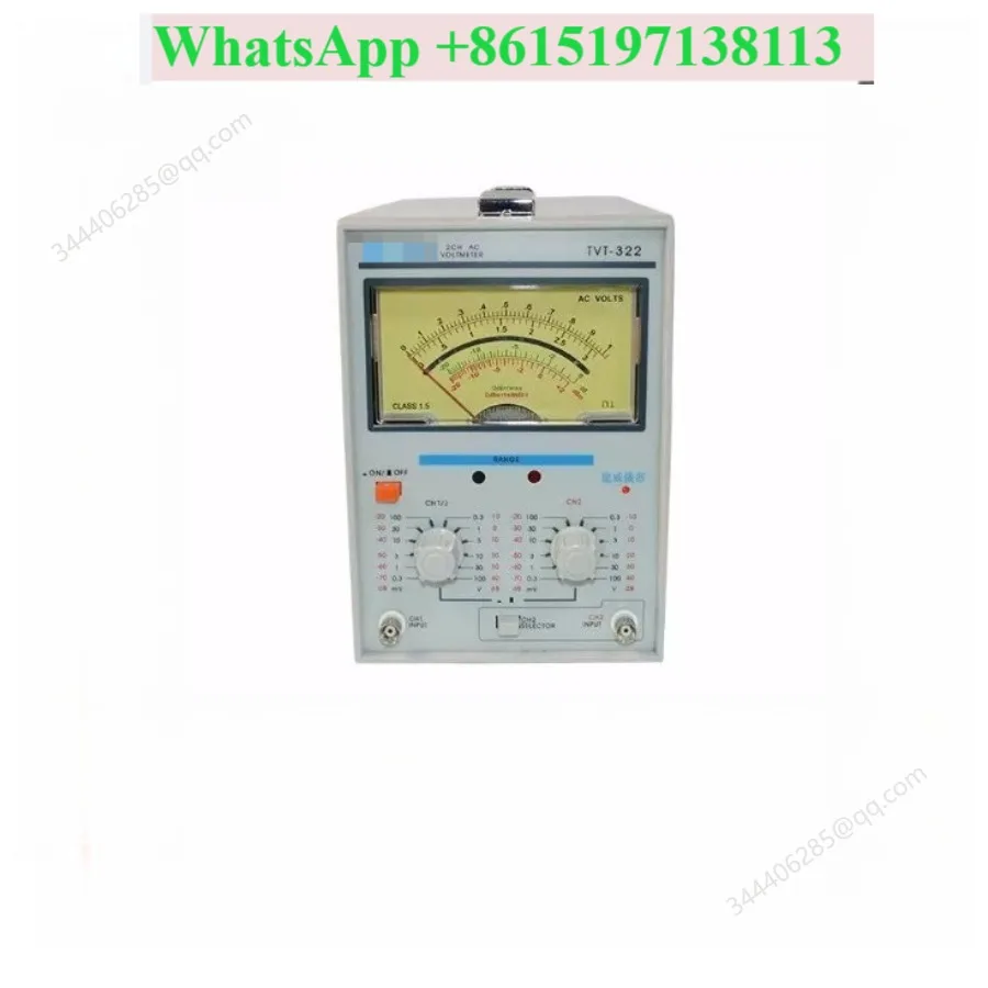 TVT-322 Dual Pointer AC Millivolt Meter Dual Channel Frequency Response High Precision Microvolt Meter