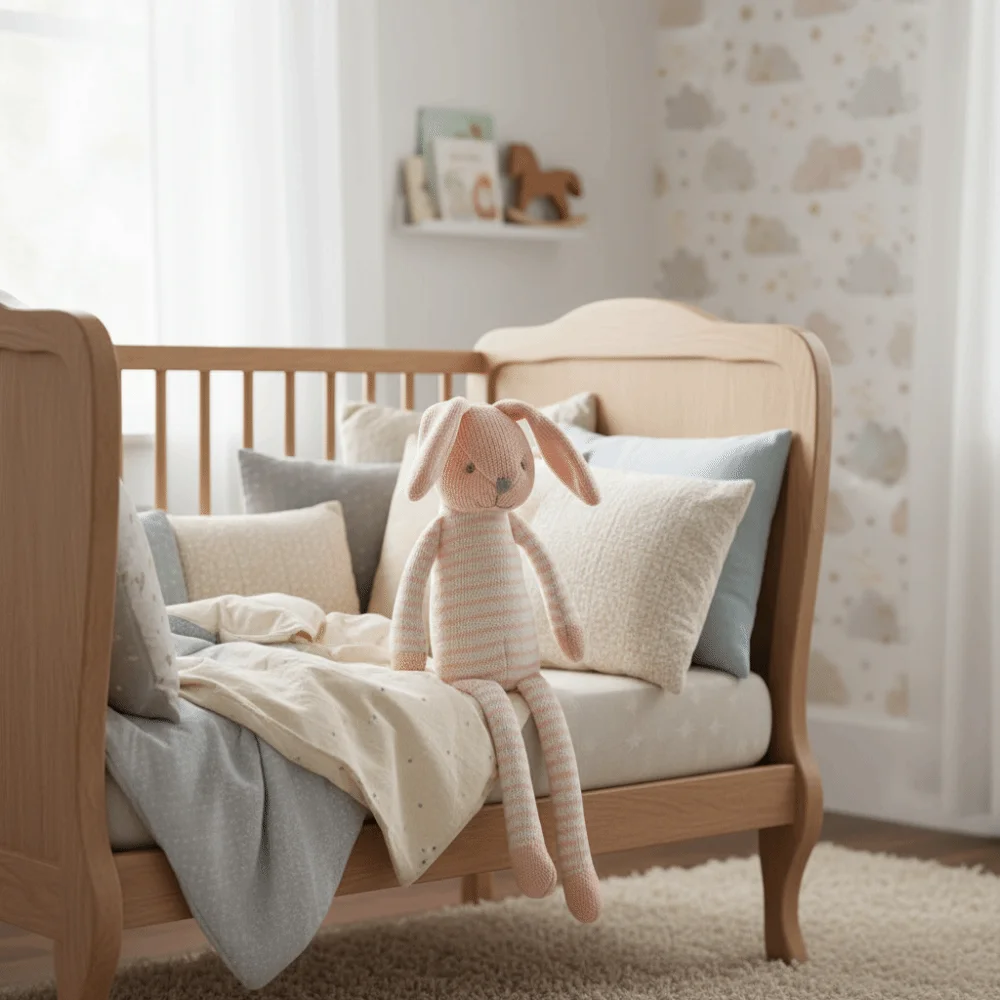 Appease Long-legged Rabbit Cartoon Style Soft Nordic Style Cute Design Long Ears Children Soothing Rabbit For Children