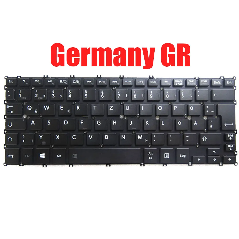 UK TR JP GR US For Toshiba KIRA KIRAbook United Kingdom Turkish Japanese Germany Black With English Backlit Laptop Keyboard New