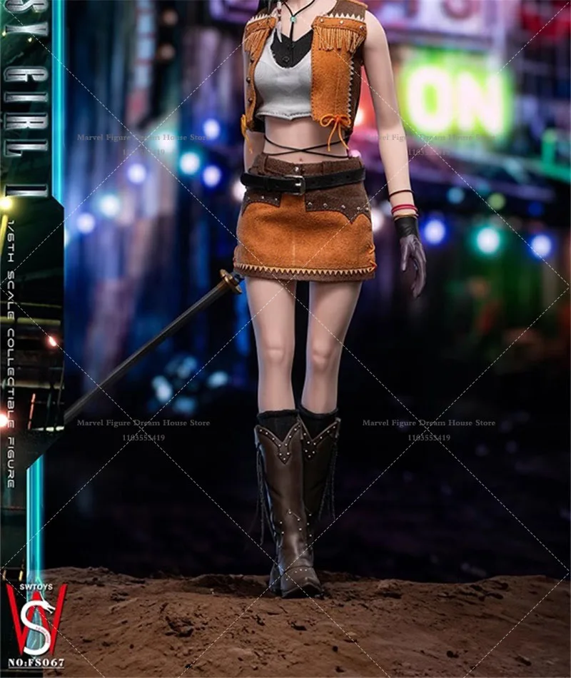 SWTOYS FS066 067 068 1/6 스케일 여성 의류 여신 티파 여름 수영복 카우걸 세트 12인치 액션 피규어용