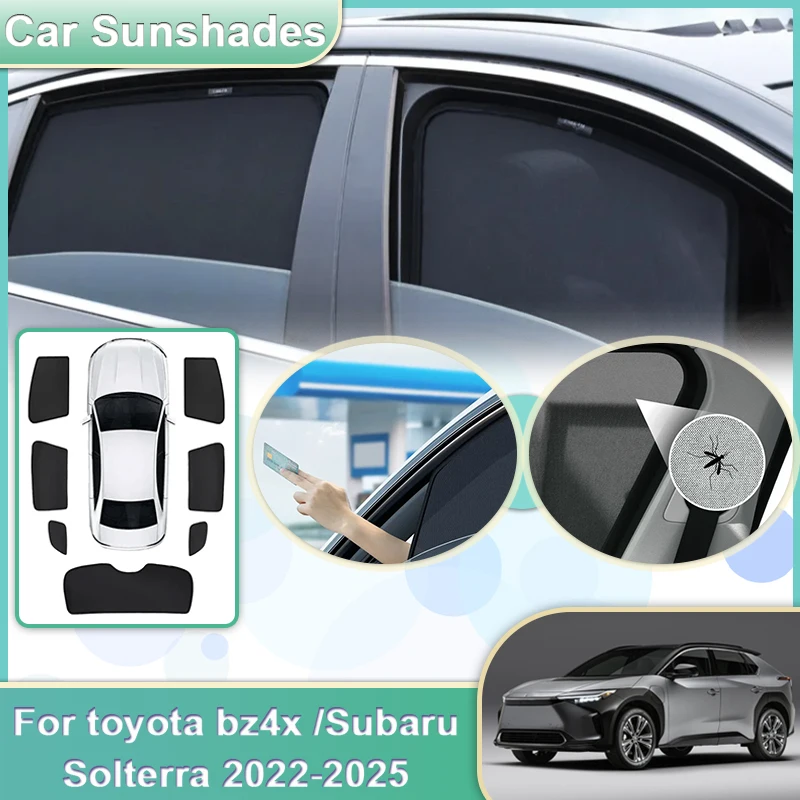 

Автомобильные сетчатые солнцезащитные козырьки для Toyota bZ4X Subaru Solterra EA10 2022 2023 2024 2025 солнцезащитные козырьки для лобового стекла автомобильные аксессуары