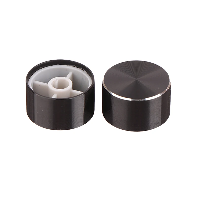 Hot！1Pcs 22x12mm 6mm D-Type Shaft Hole Potentiometer Control Knob For Volume Tone Knobs Black
