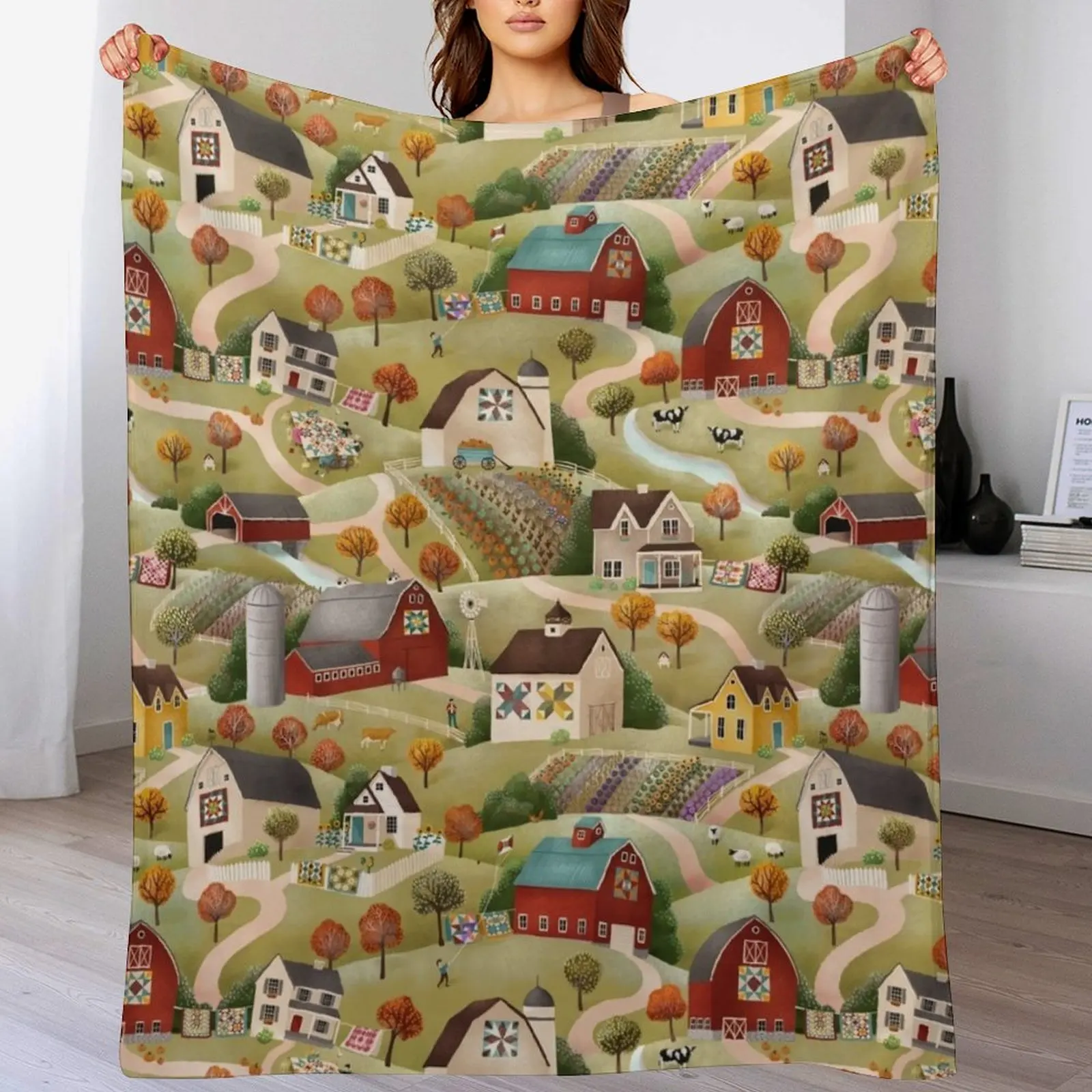 

Quilt Farms Throw Blanket Designers Summer Winter beds Personalized Gift Blankets