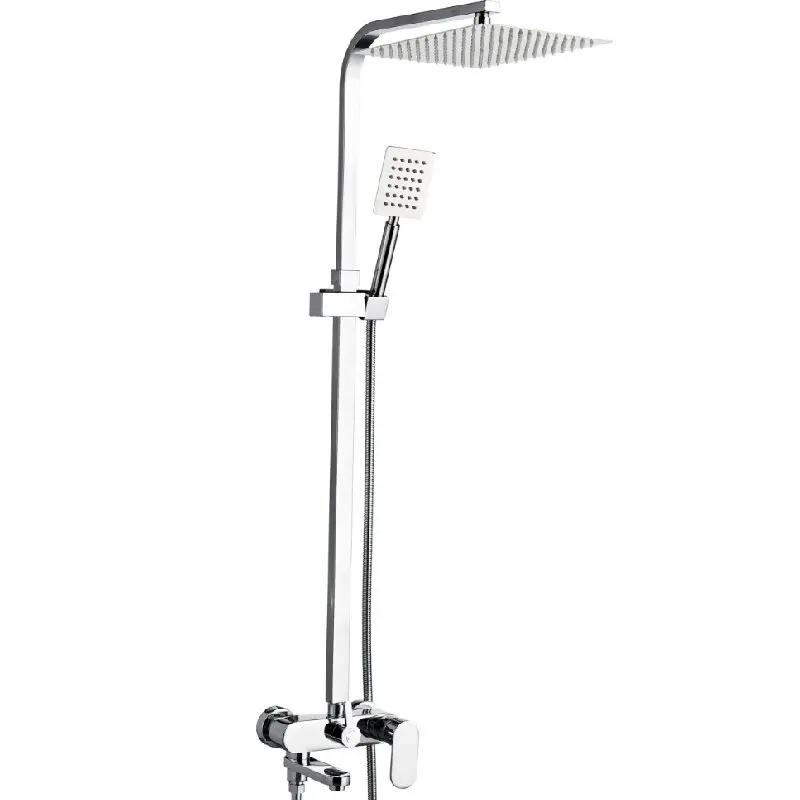 All Copper Three Function Shower Set, Suitable for Rain Shower and Hot/cold Shower on Construction Sites, Pressurized Top Spray