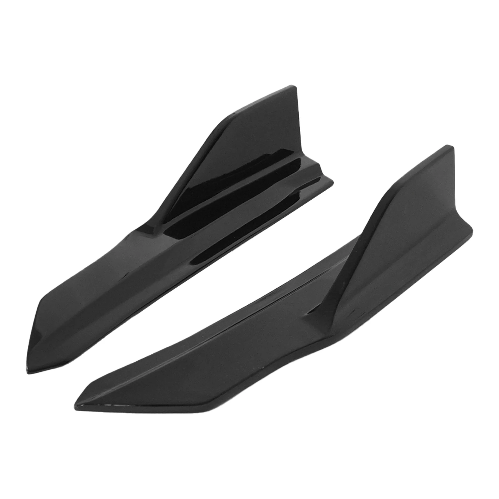 For Kia Stinger 2018-2023 A Pair Of Rear Bumper Corner Diffuser Splitter Glossy Black Carbon Fiber Painted Accessories Body Kit view 4