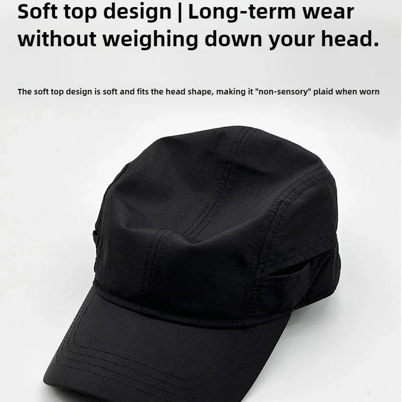 Große Größe, leicht, dünn, schnell trocknend, Baseballkappen, männlich, solide, Vintage, Unisex, XL, 65 cm, Sportmütze, verstellbare Trucker-Kappe, Snapback-Hüte – Detail 3