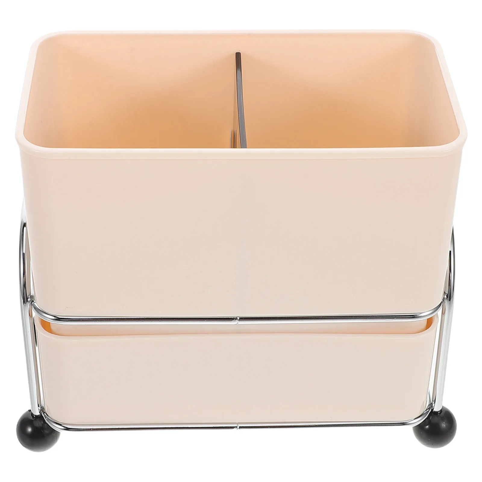 

Large Capacity Chopstick Storage Box Metal Kitchen Countertop Organizer with Draining Rack for Chopsticks Spoons Tableware