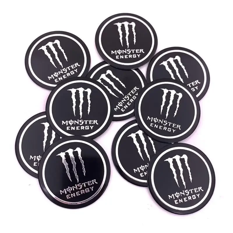 3D 10Pcs/Set Monster Energy Aluminum Alloy Badges Sticker for Motorcycle Car Free Decoration
