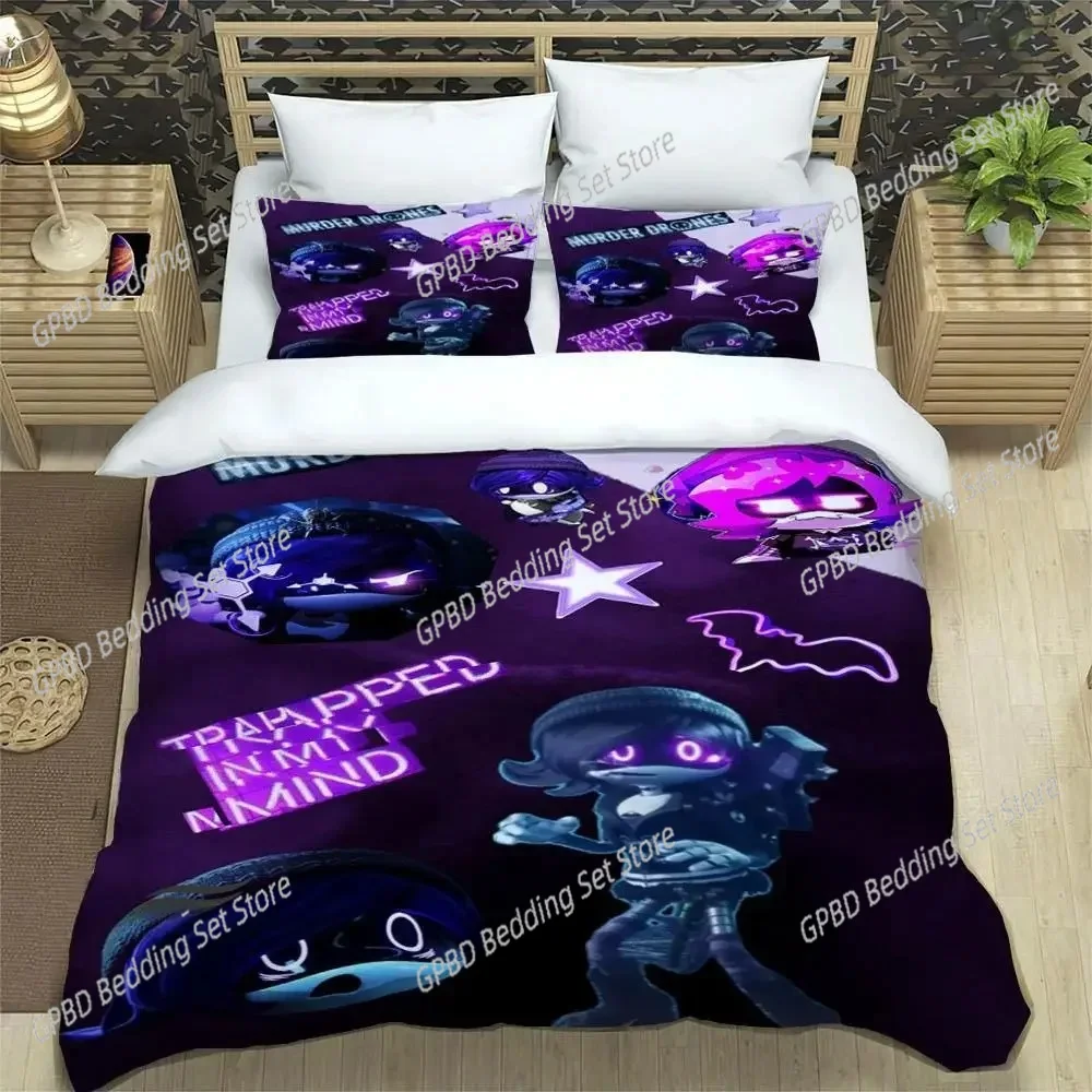 

Murder Drones Cartoon Printed 3D Duvet Cover Bedding Set Comforter Linen Pillowcases Home Decor Single Double Twin King Queen