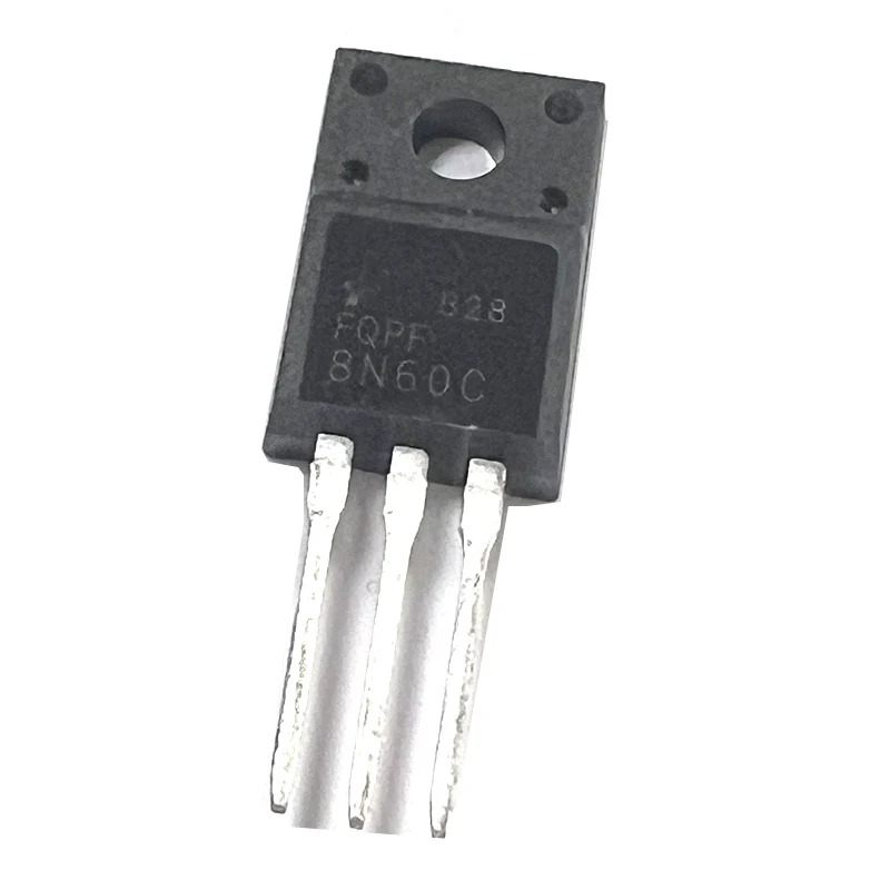 Transistor do N-canal do MOSFET, FQPF8N60C, 8N60C, 8N60, 600V, 8A, TO-220F, novo, original, 5 PCes