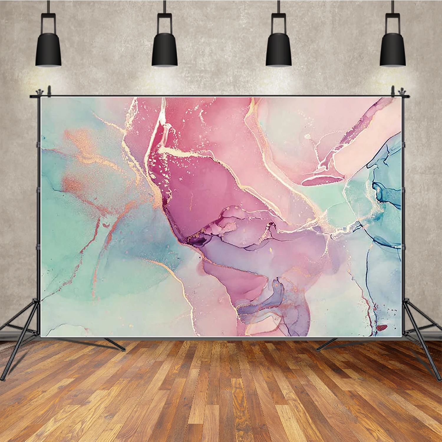 MOON.QG 사진을위한 대리석 배경 핑크 그라데이션 유체 혼합 사진 배경 벽지 촬영 소품 파티 용품